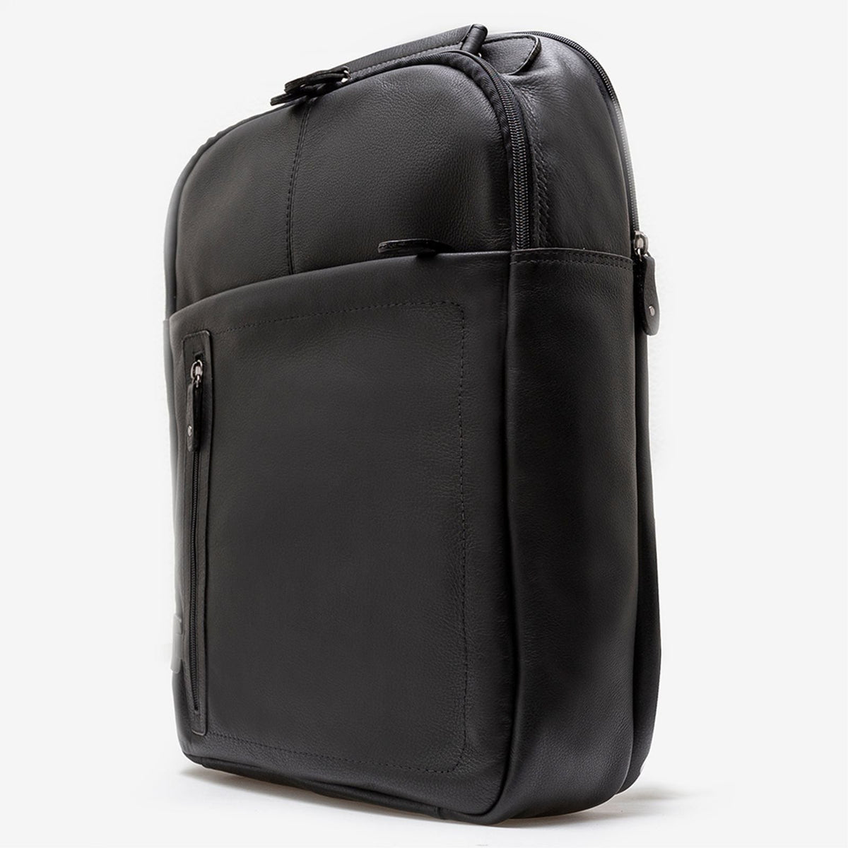 Mochila Em Couro Preto