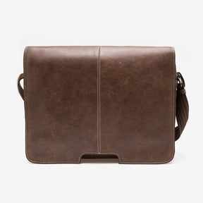 Bolsa Carteiro Em Couro Camel