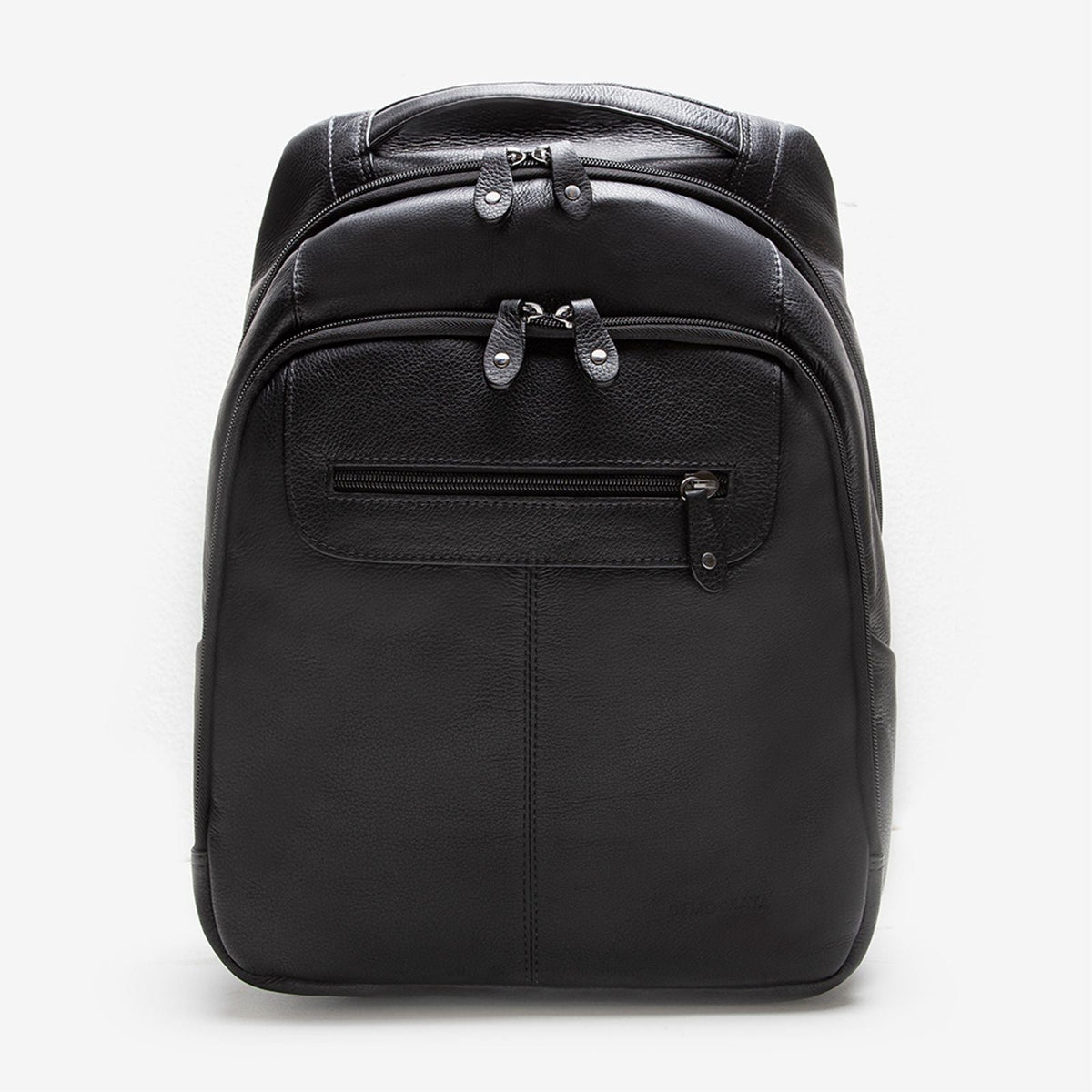 Mochila Em Couro Preto